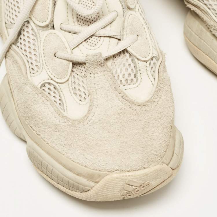 Pre Owned Yeezy x Adidas Grey Suede and Mesh Yeezy 500 Lace Up Sneakers Size 44 /3