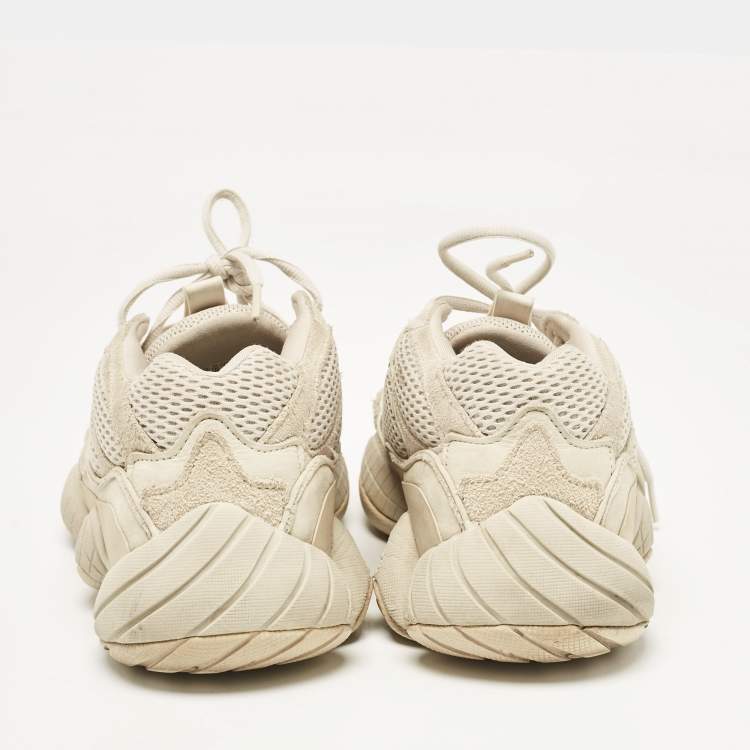 Pre Owned Yeezy x Adidas Grey Suede and Mesh Yeezy 500 Lace Up Sneakers Size 44 /3