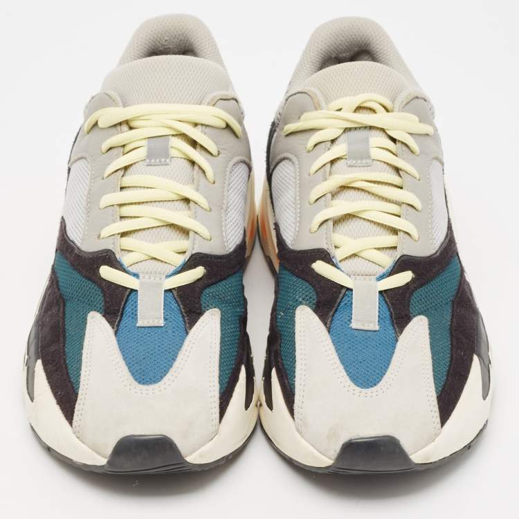 Pre Owned Yeezy x adidas Multicolor Mesh And Suede Boost 700 Wave Runner Sneakers Size 44 2/3