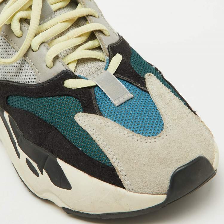 Pre Owned Yeezy x Adidas Multicolor Mesh and Leather Yeezy 700 Wave Runner Sneakers Size 39 1/3