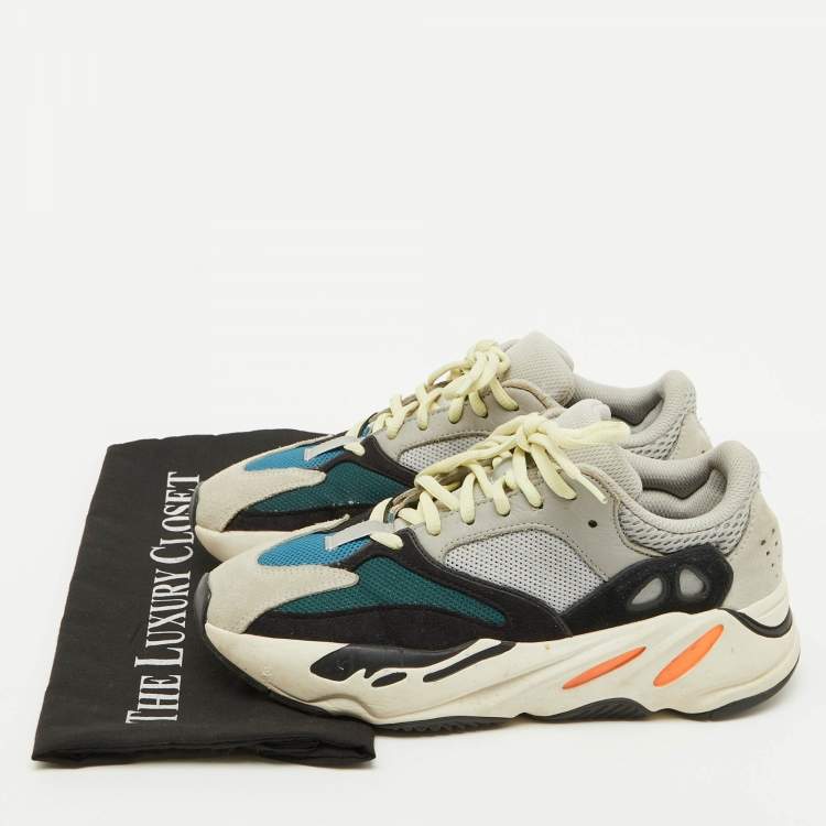 Pre Owned Yeezy x Adidas Multicolor Mesh and Leather Yeezy 700 Wave Runner Sneakers Size 39 1/3