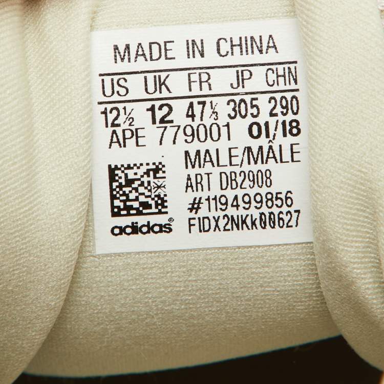 Pre Owned Yeezy x Adidas Cream Suede and Mesh Yeezy 500 Blush/Desert Rat Sneakers Size 47 1/3