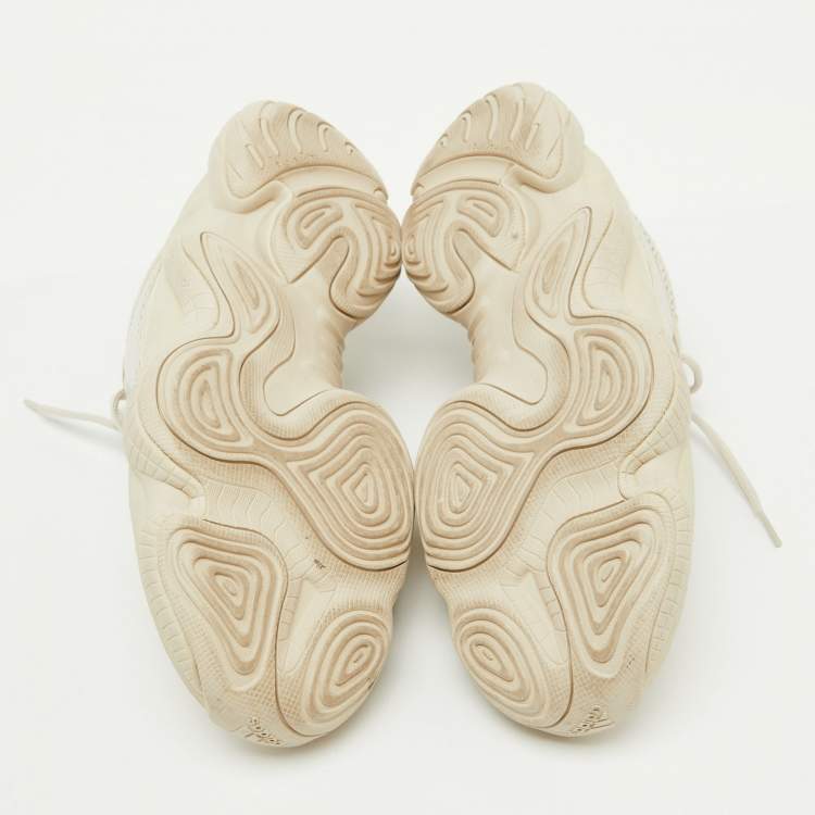 Pre Owned Yeezy x Adidas Cream Suede and Mesh Yeezy 500 Blush/Desert Rat Sneakers Size 47 1/3