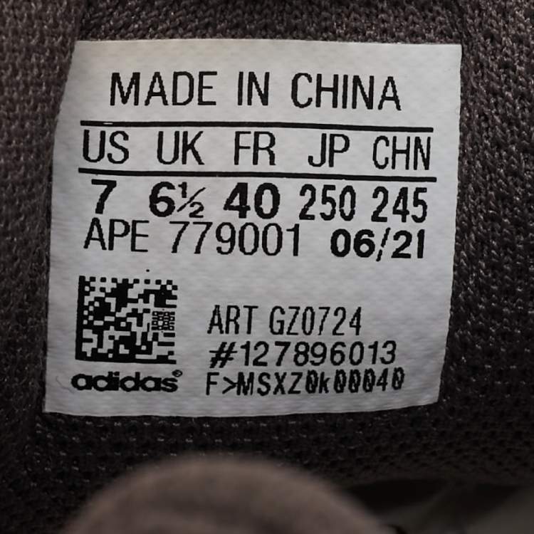 Pre Owned Yeezy x Adidas Grey Nubuck and Leather Boost 700 V2 Geode Sneakers Size 40 