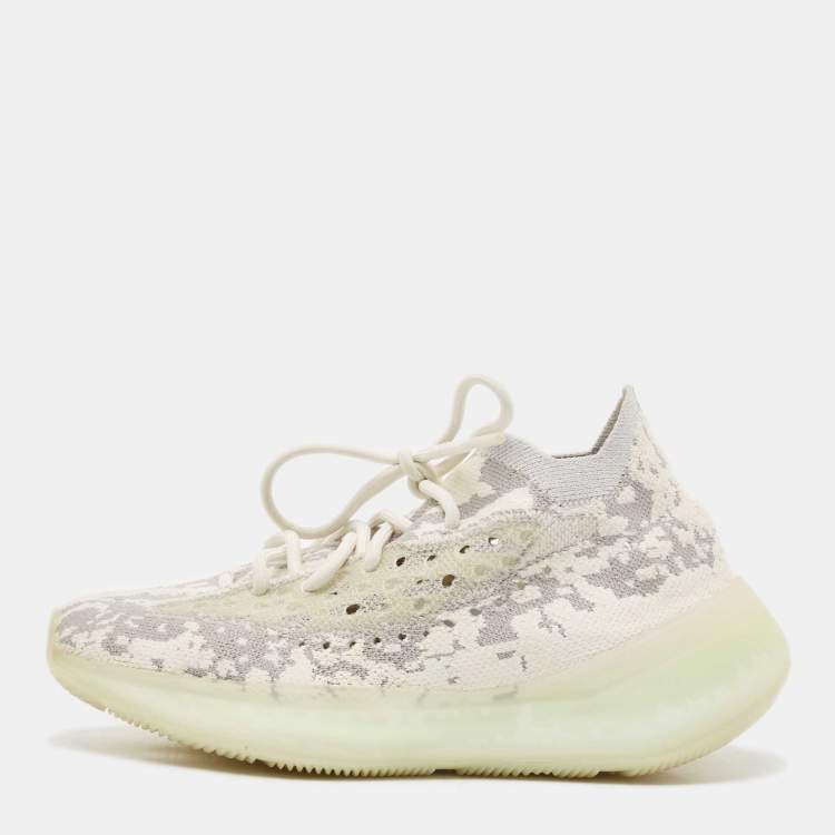 Pre Owned Yeezy x Adidas Multicolor Knit Fabric Boost 380 Alien Blue Sneakers Size 39 1/3