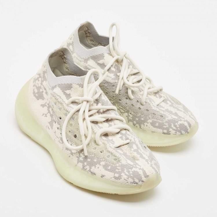Pre Owned Yeezy x Adidas Multicolor Knit Fabric Boost 380 Alien Blue Sneakers Size 39 1/3