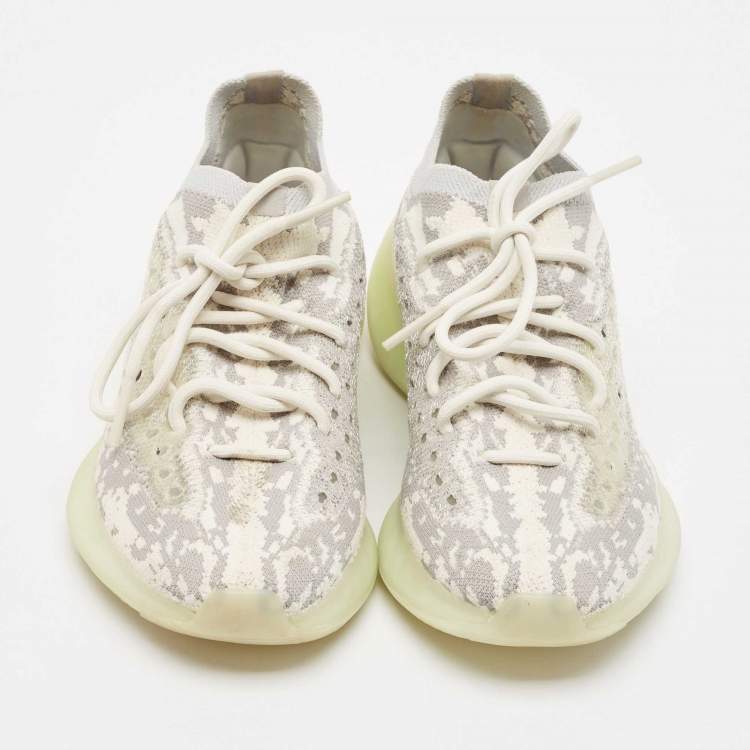 Pre Owned Yeezy x Adidas Multicolor Knit Fabric Boost 380 Alien Blue Sneakers Size 39 1/3