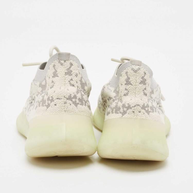 Pre Owned Yeezy x Adidas Multicolor Knit Fabric Boost 380 Alien Blue Sneakers Size 39 1/3