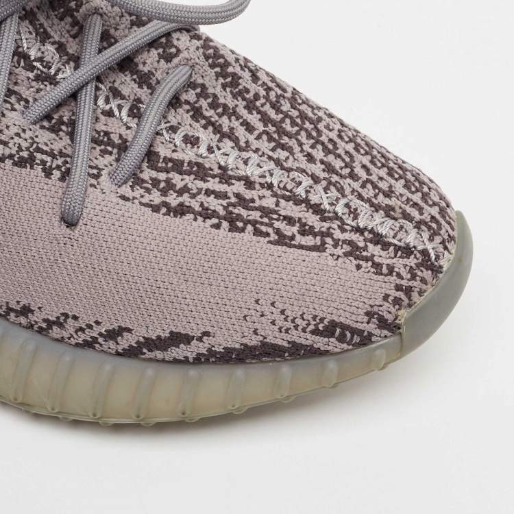 Pre Owned Yeezy x Adidas Grey Knit Fabric Boost 350 V2 Beluga 2.0 Sneakers Size 44