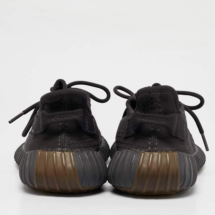 مملوكة مسبقًا Yeezy x Adidas Black Knit Fabric Boost 350 Pirate Black Sneakers Size 45 2/3