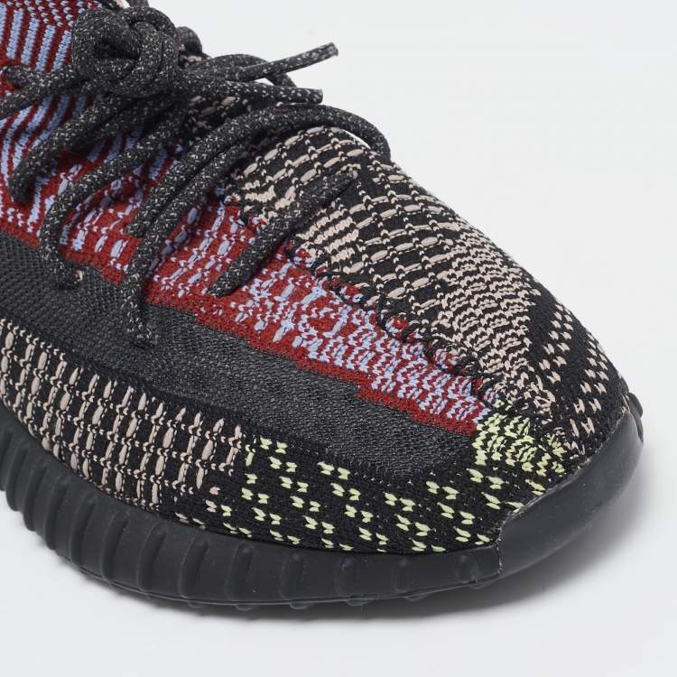 Pre Owned Yeezy x Adidas Multicolor Knit Fabric Boost 350 V2 Yecheil (Non-Reflective) Sneakers Size 45 2/3