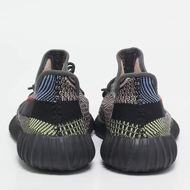 Pre Owned Yeezy x Adidas Multicolor Knit Fabric Boost 350 V2 Yecheil (Non-Reflective) Sneakers Size 45 2/3