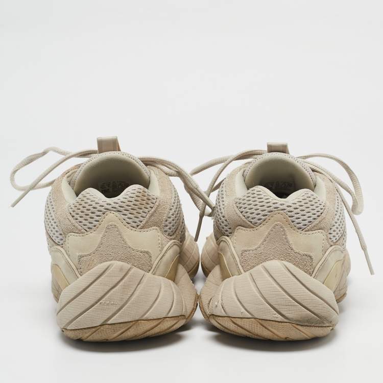 Pre Owned Yeezy x Adidas Grey Mesh And Suede 500 Salt Sneakers Size 43 2/3