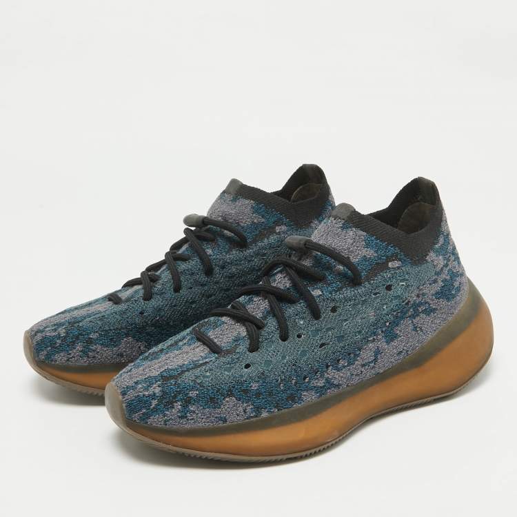 Pre Owned Yeezy x Adidas Multicolor Knit Fabric Boost 380 Covellite Sneakers Size 40