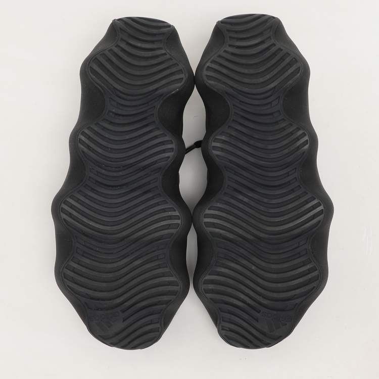 Pre Owned Yeezy x Adidas Black Knit Fabric 450 "Dark Slate" Low Top Sneakers Size 38.5