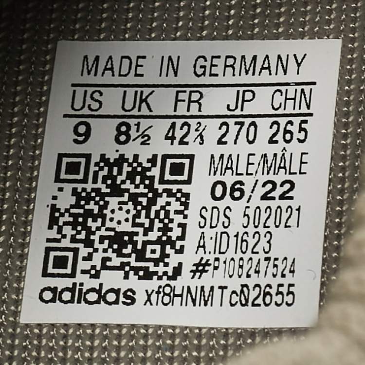 Pre Owned Yeezy x Adidas Grey Stretch Knit Fabric Yeezy 450 Stone Flax Sneakers Size 42 2/3