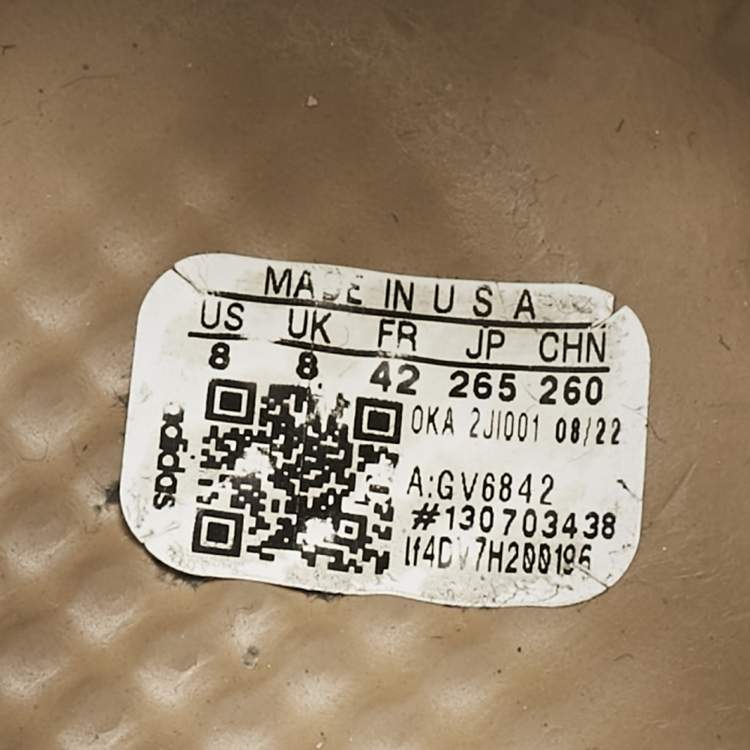 Pre Owned Yeezy x Adidas Beige Rubber Foam RNR Slip On Sneakers Size 42