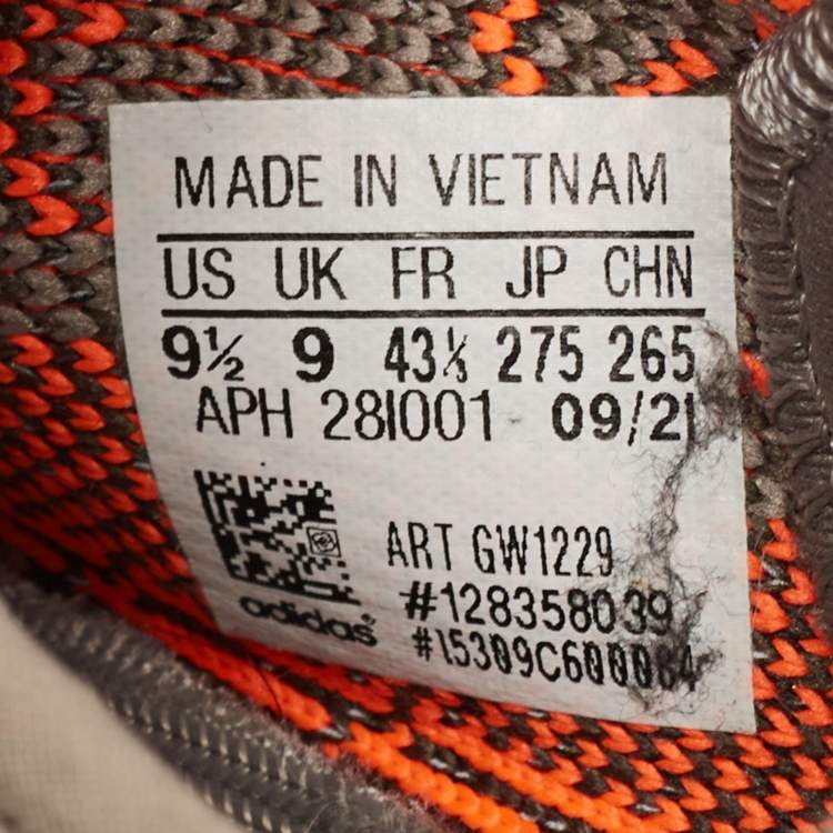 Pre Owned Yeezy x Adidas Grey Knit Fabric Boost 350 V2 Israfil Sneakers Size 43 1/3 