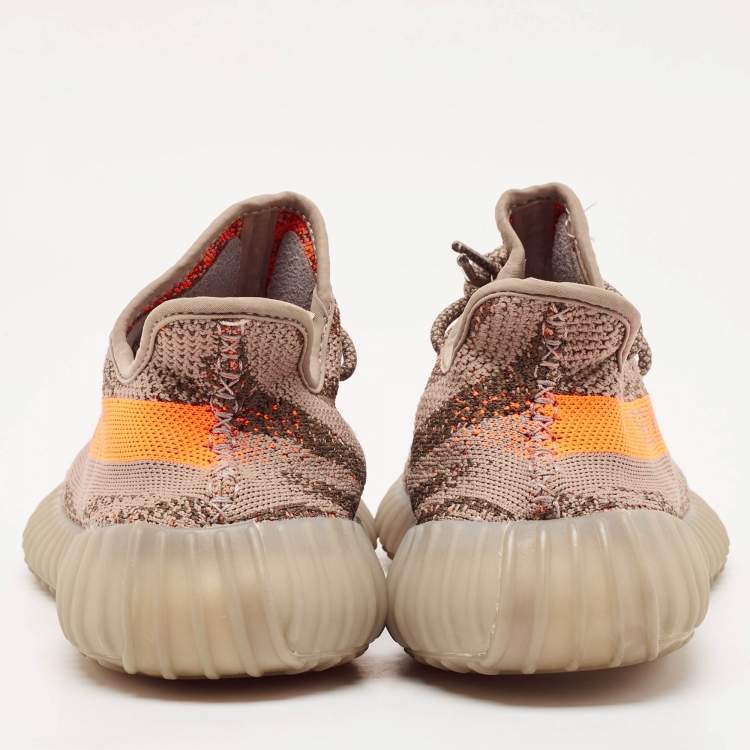 Pre Owned Yeezy x Adidas Grey Knit Fabric Boost 350 V2 Israfil Sneakers Size 43 1/3 