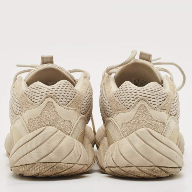 Pre Owned Yeezy x Adidas Cream Suede and Mesh 500 Blush Sneakers Size 43 1/3