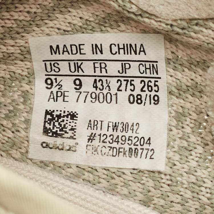 Pre Owned Yeezy x Adidas Pale Green Knit Fabric Boost 350 V2 Citrin (Non-Reflective) Sneakers Size 43 1/3