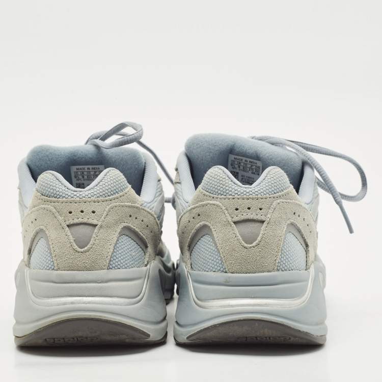 Pre Owned Yeezy x Adidas Blue Canvas and Suede Boost 700 V2 Hospital Blue Sneakers Size 43 1/3
