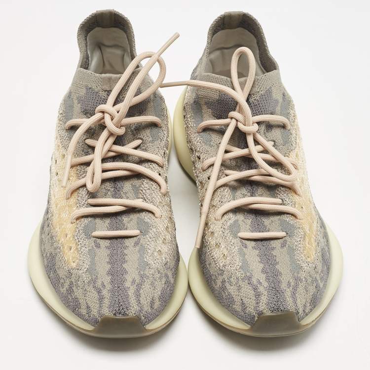 Pre Owned Yeezy x Adidas Grey Knit Fabric Boost 380 Mist Reflective Sneakers Size 43 1/3
