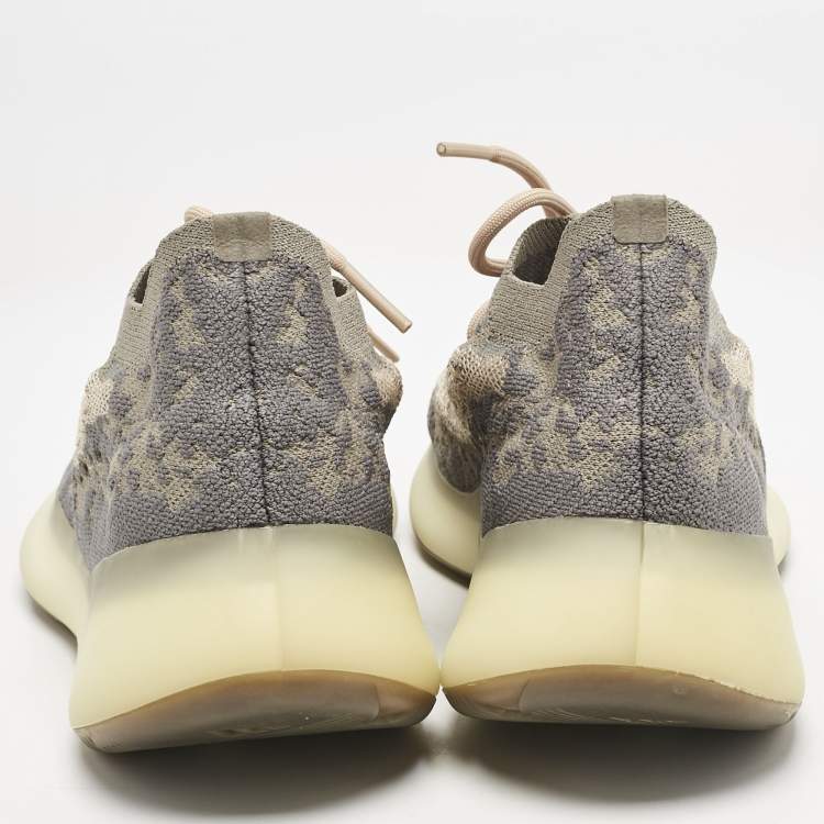 Pre Owned Yeezy x Adidas Grey Knit Fabric Boost 380 Mist Reflective Sneakers Size 43 1/3