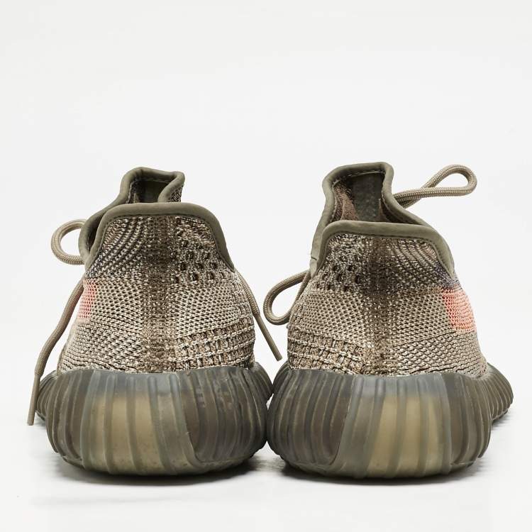 Pre Owned Yeezy x Adidas Multicolor Knit Fabric Boost 350 V2 Yecheil Reflective Sneakers 43 1/3
