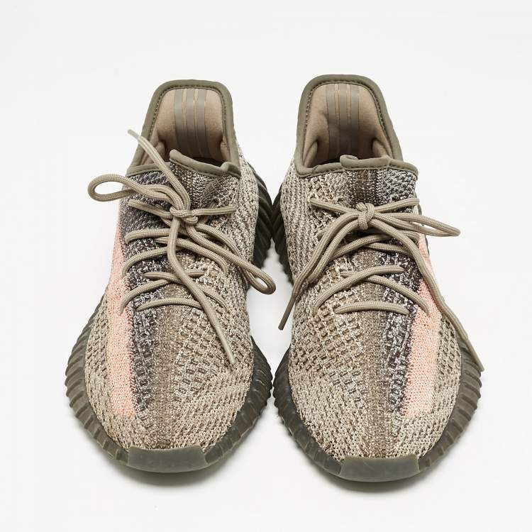 Pre Owned Yeezy x Adidas Multicolor Knit Fabric Boost 350 V2 Yecheil Reflective Sneakers 43 1/3