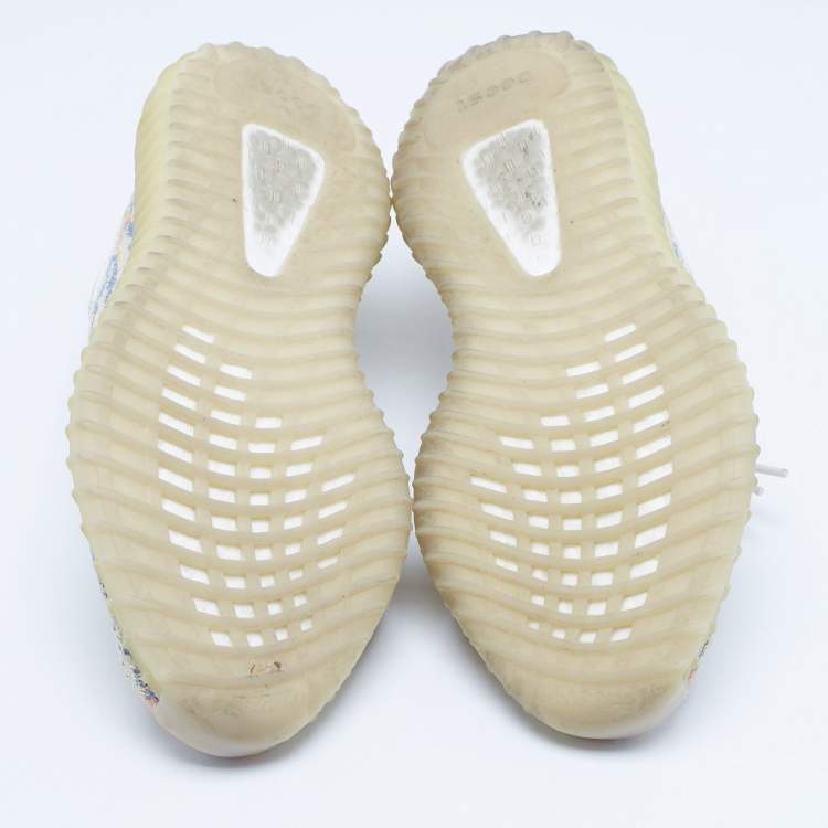 Pre Owned Yeezy x Adidas Multicolor Knit Fabric Boost 350 V2 MX Oat Sneakers Size 40 2/3