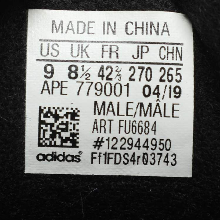 Pre Owned Yeezy x Adidas Black/Grey Suede And Canvas Boost 700 V2 Vanta Sneakers Size 42 2/3