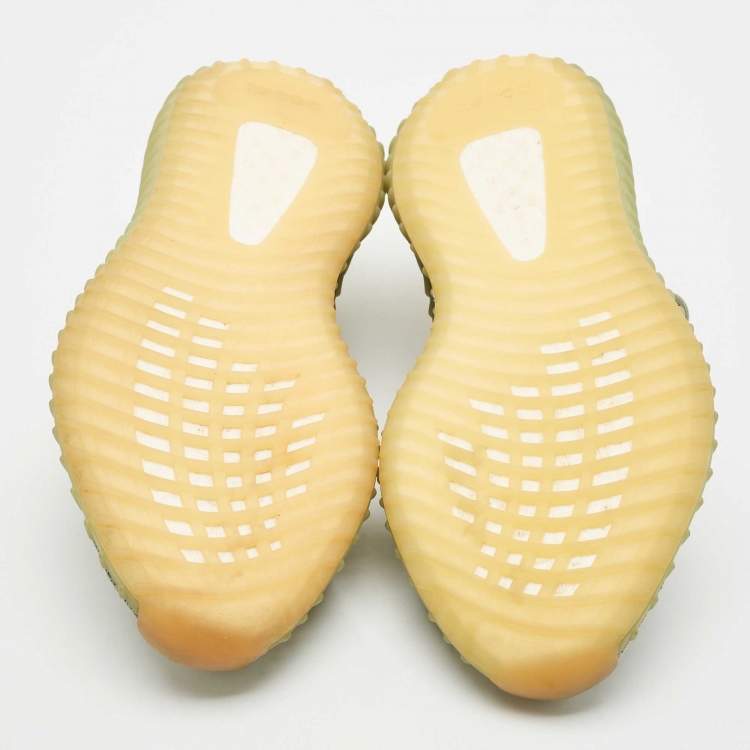Pre Owned Yeezy x Adidas Green/Grey Knit Fabric Boost 350 V2 Desert Sage Sneakers Size 44 2/3