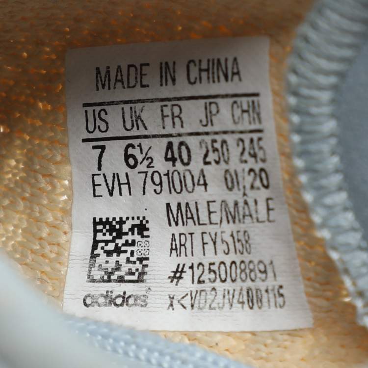 Pre Owned Yeezy x Adidas Light Beige Knit Fabric Boost 350 V2 Linen Sneakers Size 40