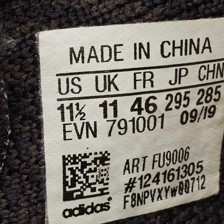 Pre Owned Yeezy x Adidas Black Mesh Boost 350 V2 Mono Cinder Sneakers Size 46