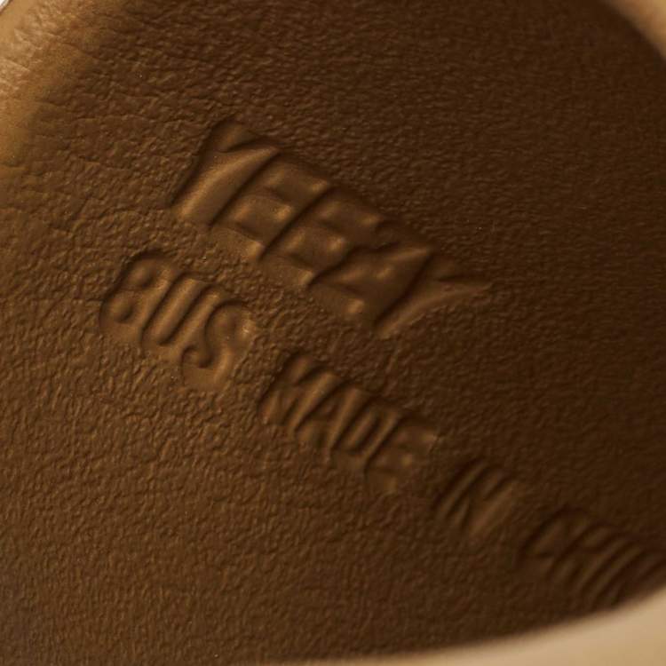 Pre Owned Yeezy x Adidas Brown Rubber Ochre Slides Size 42