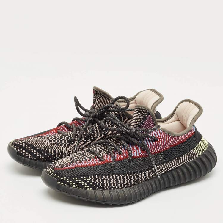 Pre Owned Yeezy x Adidas Multicolor Knit Fabric Boost 350 V2 Yecheil (Non-Reflective) Sneakers Size 43 1/3