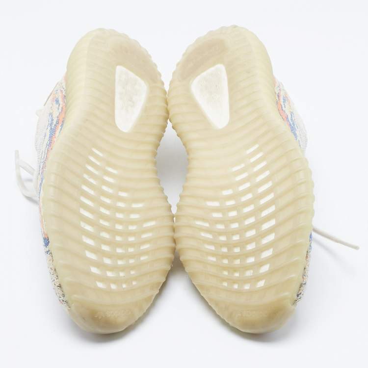 Pre Owned Yeezy x Adidas Multicolor Knit Fabric Boost 350 V2 MX Oat Sneakers Size 41 1/3