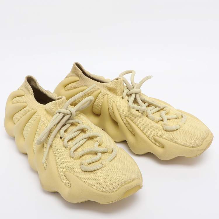 Pre Owned Yeezy x Adidas Yellow Knit Fabric 450 Resin Sneakers Size 40 2/3