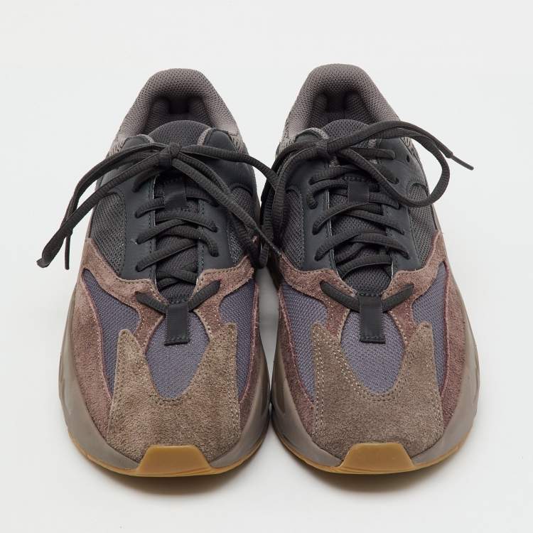 Pre Owned Yeezy x Adidas Multicolor Suede and Mesh Boost 700 Mauve Sneakers Size 40 2/3