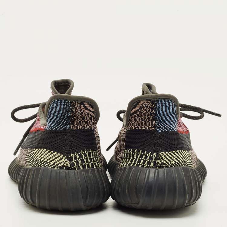 Pre Owned Yeezy x Adidas Multicolor Knit Fabric Boost 350 V2 Yecheil (Non-Reflective) Sneakers Size 45 1/3