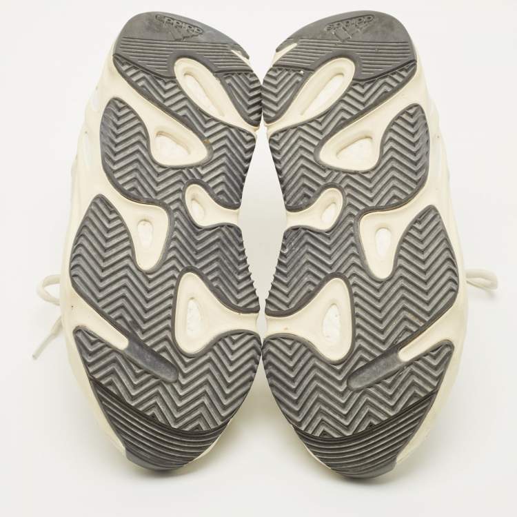 Pre Owned Yeezy x Adidas Cream Fabric and Suede Yeezy Boost 700 Lace Up Sneakers Size 40