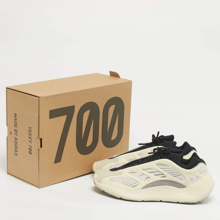 Pre Owned Yeezy x Adidas Cream/Black Rubber and Mesh 700 V3 Azael Sneakers Size 47 1/3