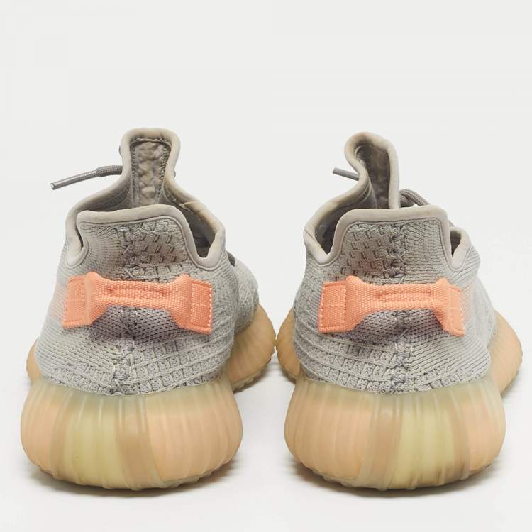 Pre Owned Yeezy x Adidas Grey Knit Fabric Boost 350 V2 True Form Sneakers Size 46 2/3