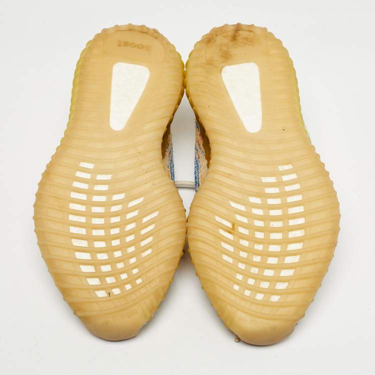 Pre Owned Yeezy x Adidas Multicolor Knit Fabric Boost 350 V2 MX Oat Sneakers Size 41 1/3