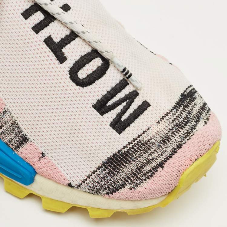 Pre Owned Yeezy x Adidas Multicolor Knit Fabric Solar Hu NMD Lace Up Sneakers Size 41.5