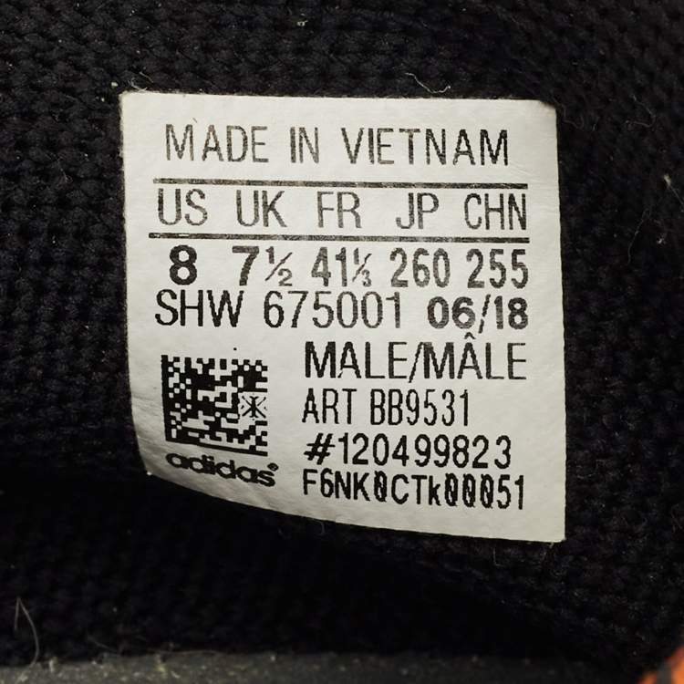 Pre Owned Yeezy x Adidas Multicolor Knit Fabric Solar Hu NMD Lace Up Sneakers Size 41.5