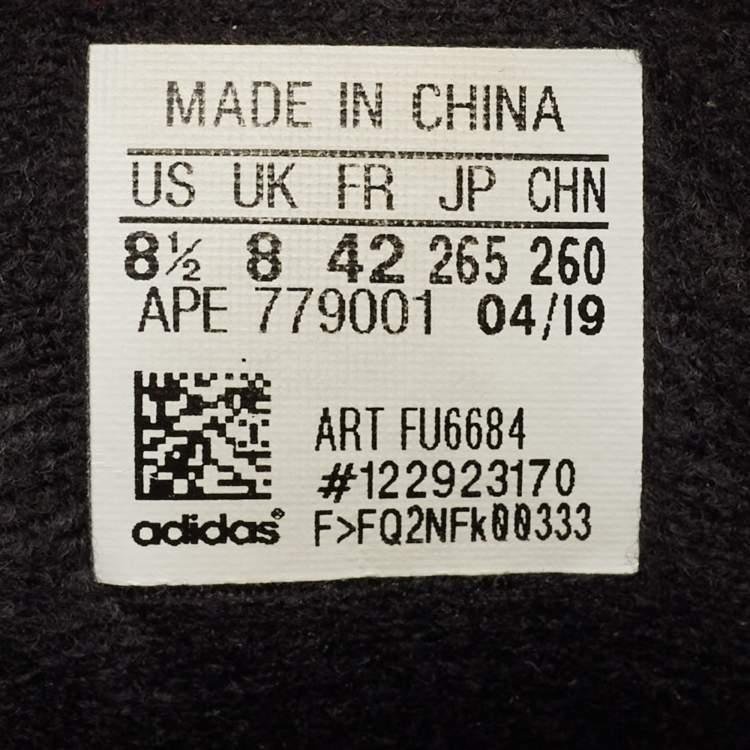 Pre Owned Yeezy x Adidas Black/Grey Canvas and Suede Boost 700 MNVN Sneakers Size 42