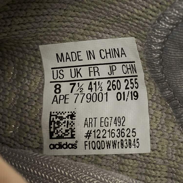 Pre Owned Yeezy x Adidas Grey Knit Fabric Boost 350 V2 Low Top Sneakers Size 41.5