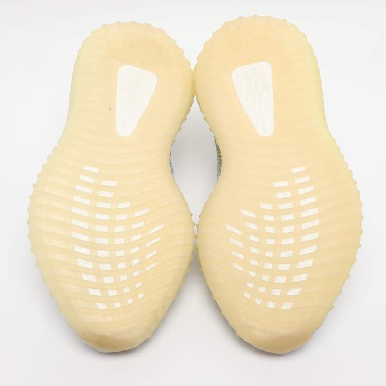 Pre Owned Yeezy x Adidas Cloud/White Knit Fabric Boost 350 V2 Low Top Sneakers Size 36